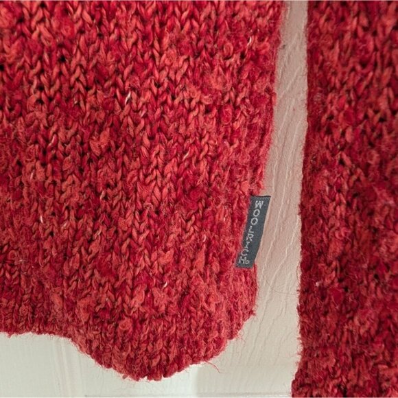 Woolrich 1/4 Zip Sweater Womens Size Medium Ruby Red Long Sleeve Pullover - Picture 3 of 9
